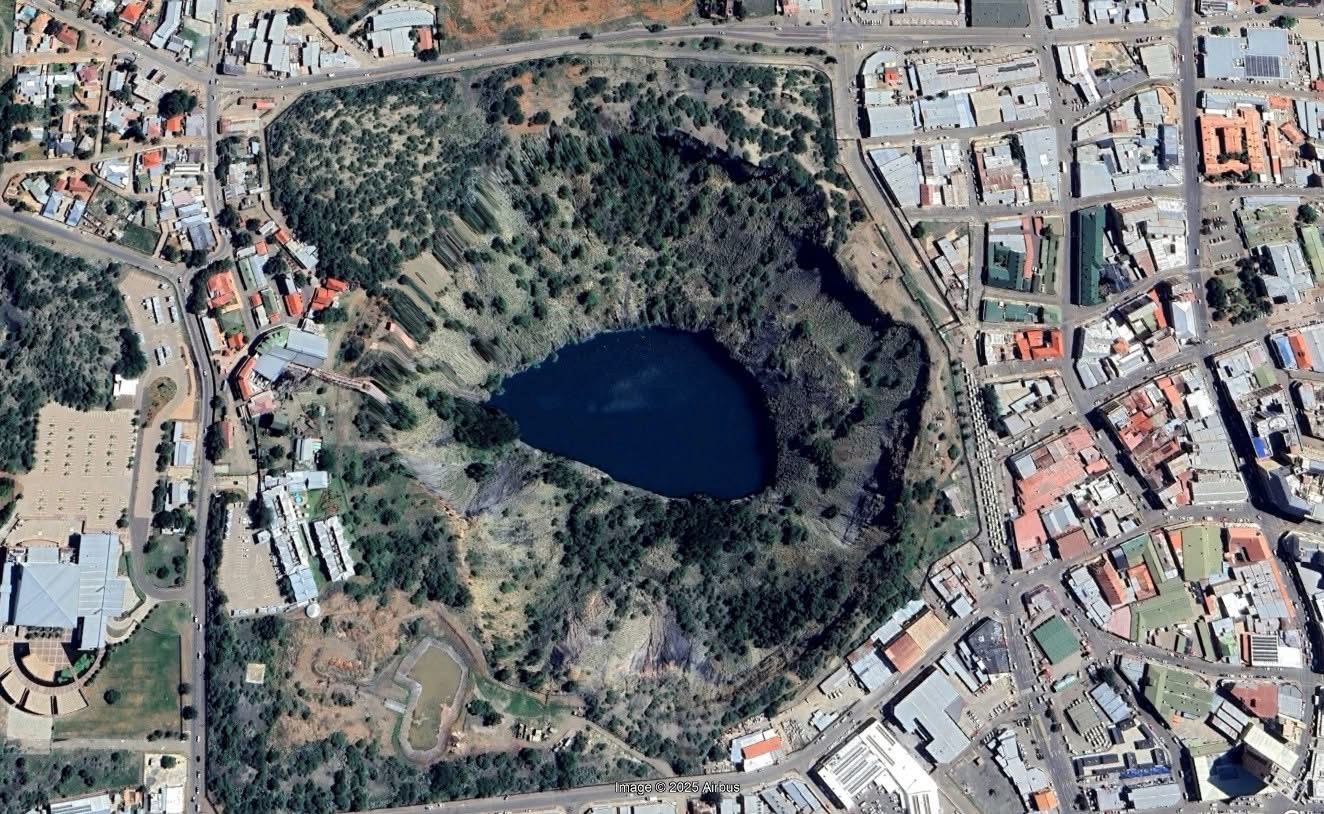Aerial view of Kimberley's Big Hole, Kimberley