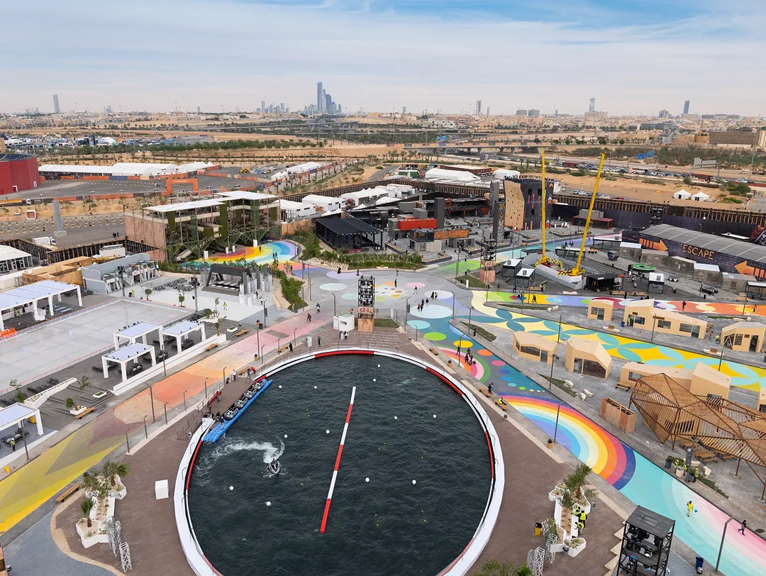 Large-scale outdoor entertainment event site in Riyadh Saudi Arabia
