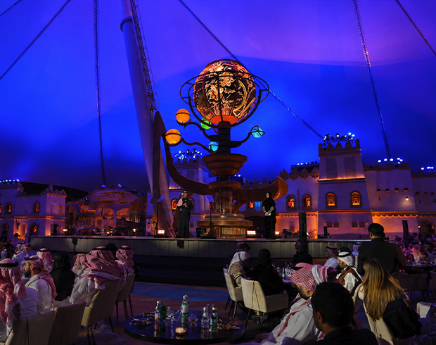 Live stage presentation and guest hospitality at a large-scale event in Saudi Arabia