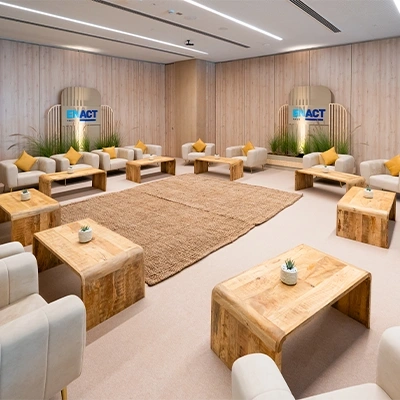 corporate-lounge-seating-with-wooden-tables
