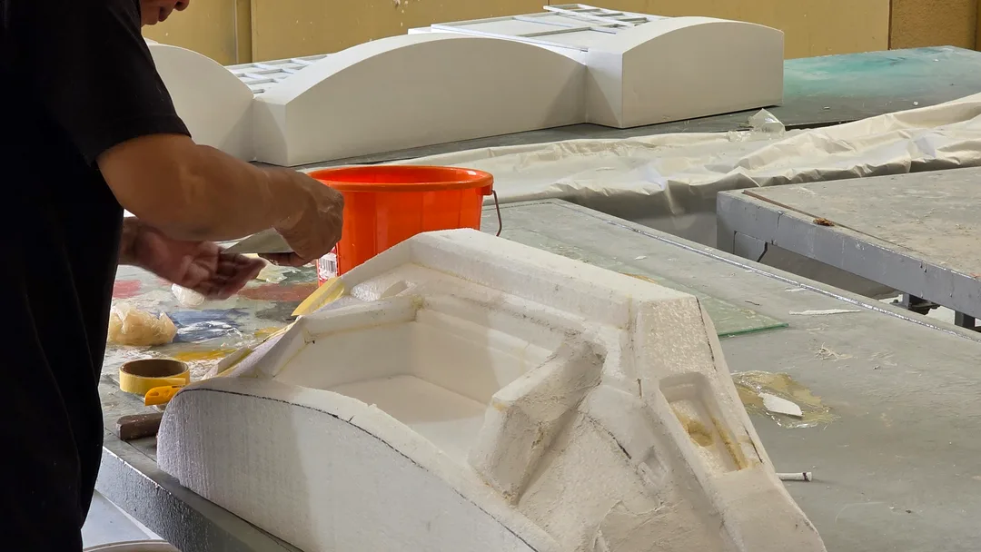 Technical designer developing complex scenic geometry for digital manufacturing.
