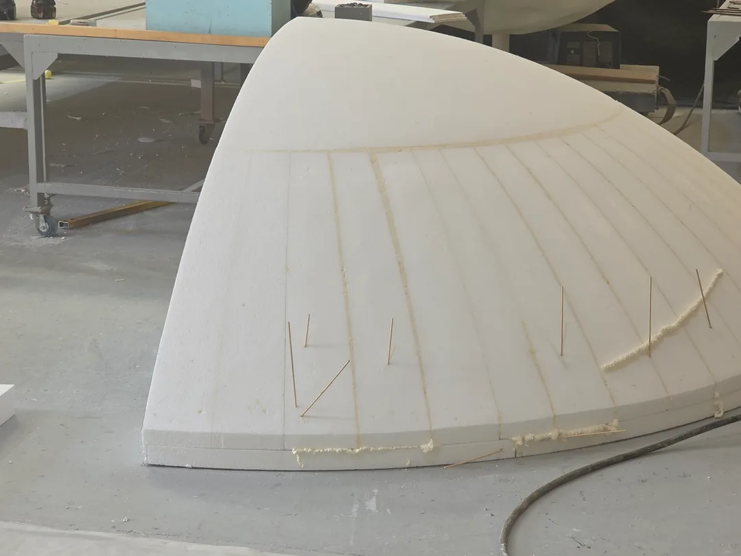 Large foam cutting system producing an oversized scenic sculpture.
