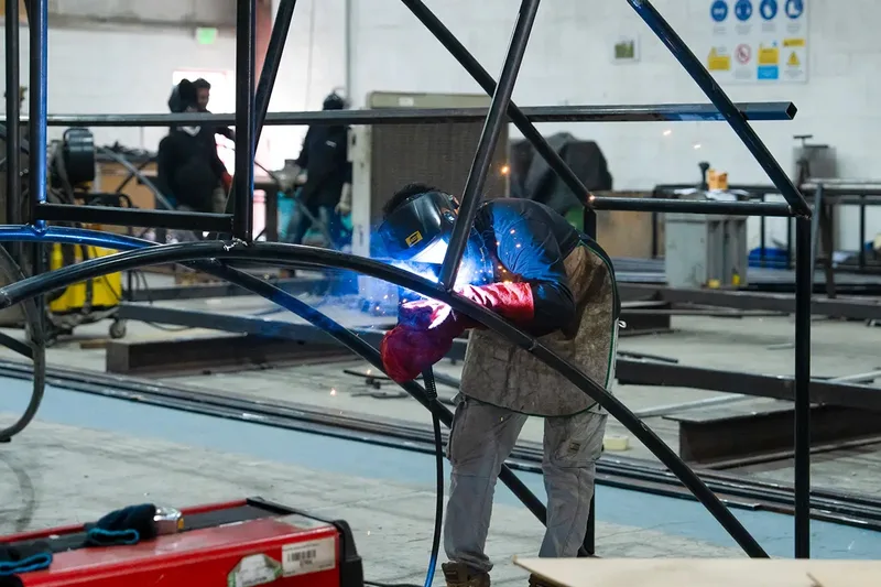 Evolution Scenic lightweight steel scenic frame with engineered bracing during fabrication
