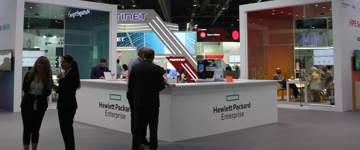 Hewlett Packard Enterprises At GITEX – Bespoke Exhibition Stand Fabrication, Dubai (2022)