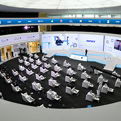 ICE Futures Abu Dhabi Launch – Scenic Fabrication & Branded Stage Environment, Abu Dhabi (2021)