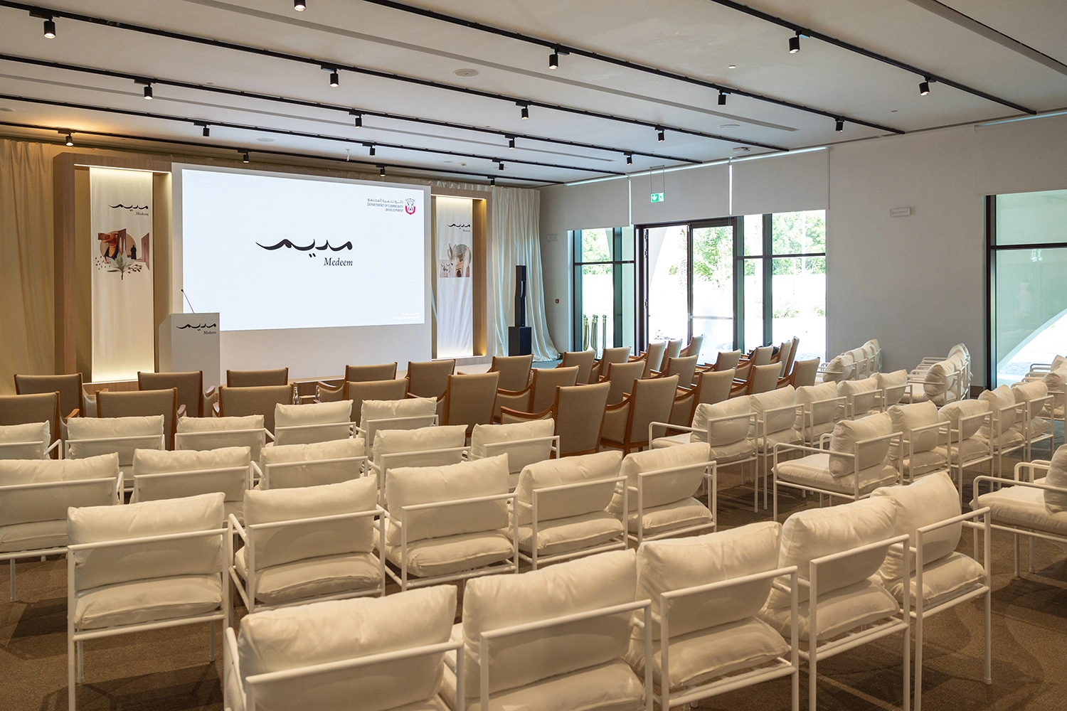 Evolution Scenic outdoor branded flags produced for the Abu Dhabi launch