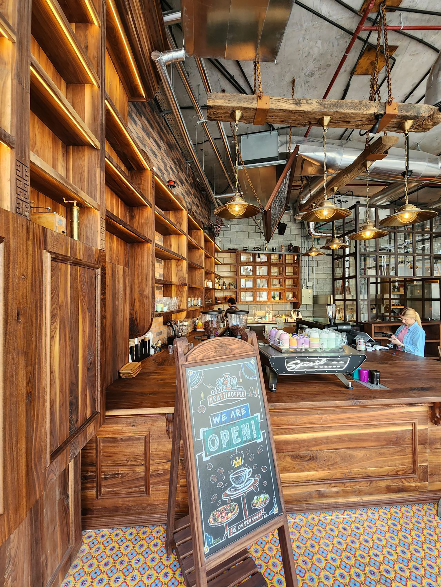 Pedjas Kraft Coffee Shop – Bespoke Fit-Out & Custom Joinery, Dubai (2023)