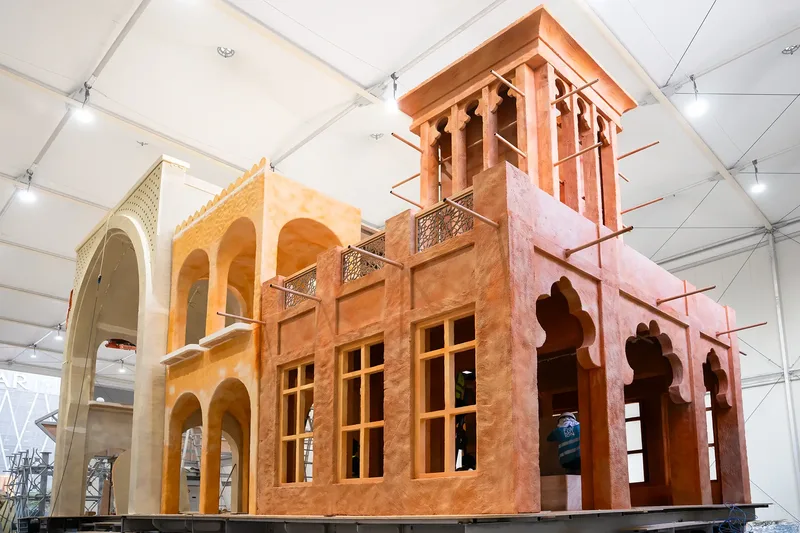 Completed scenic structure with clean joints and accurate fabricated geometry