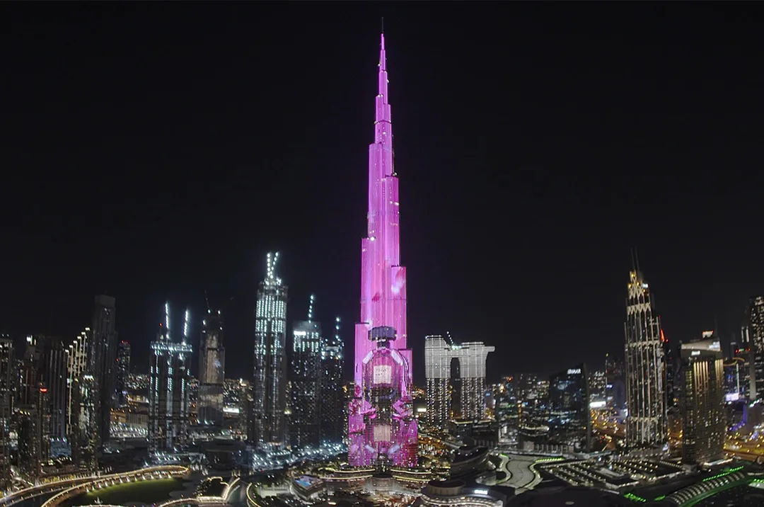 Evolution Scenic custom scenic environment combining fabricated structures and LED display technology.