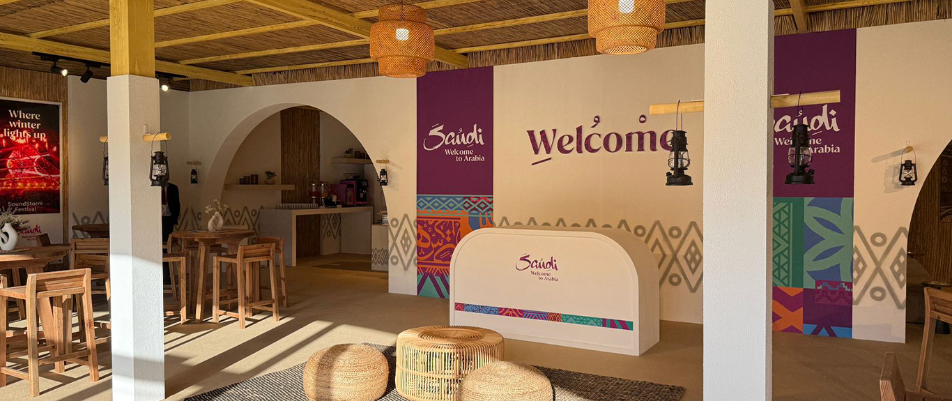 Visit Saudi – Hospitality Tent Fit-Out & Branded Guest Experience, Dubai (2023)