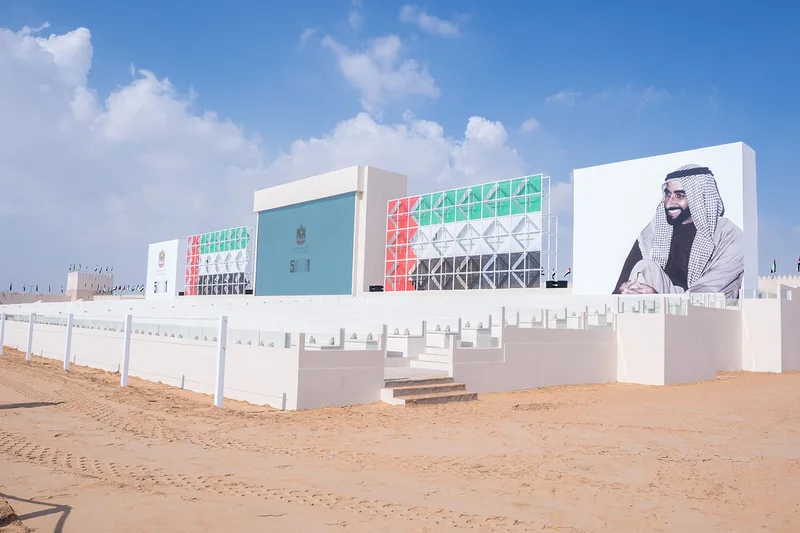 Large-scale temporary event infrastructure in a desert environment