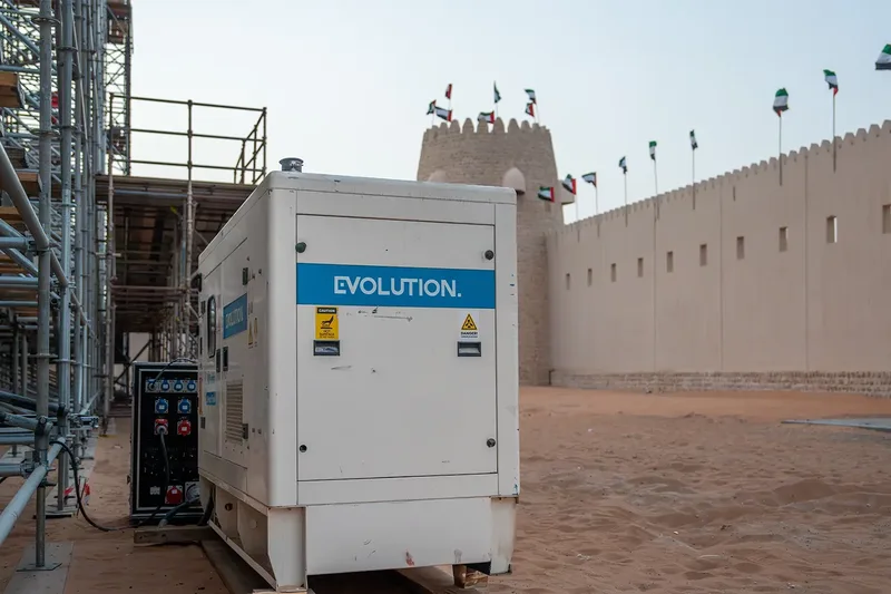Evolution temporary generator supporting site power