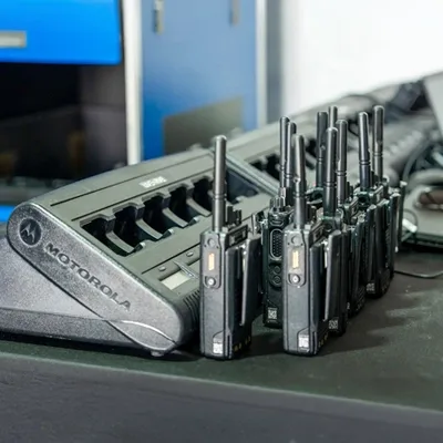 Two-way radios charging for event communications