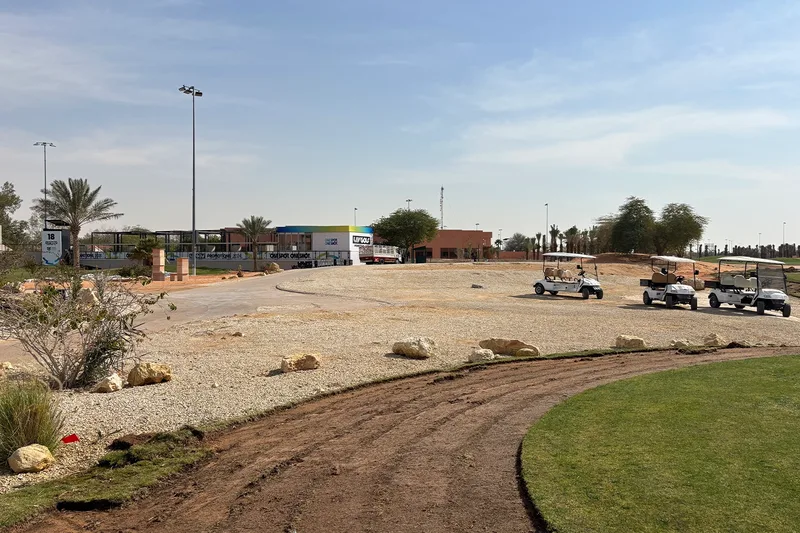 Open event site during temporary infrastructure preparation