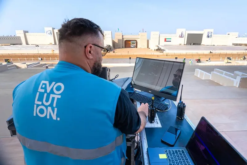 Evolution Site operator managing site systems from a temporary control station