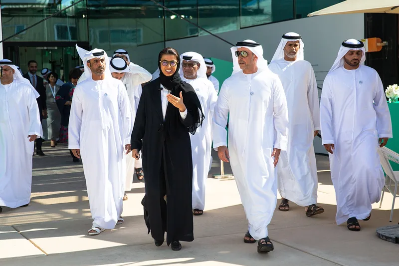 Official delegation arriving at Al Burda Festival in Abu Dhabi with senior guests and event representatives