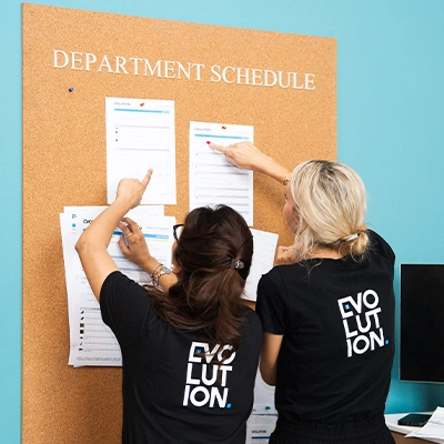 Event production team coordinating schedules and live experience delivery