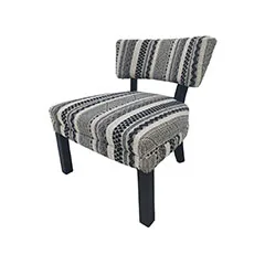Lacey Accent Chair - Black + Cream F-AC172-BC