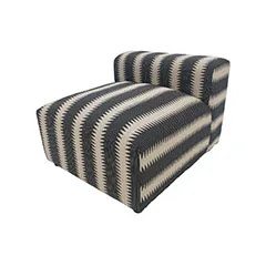 Missoni Accent Chair - Black + Cream F-AC175-BC