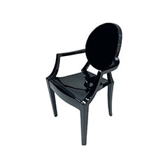 Ghost Armchair - Black ​F-AR106-BL