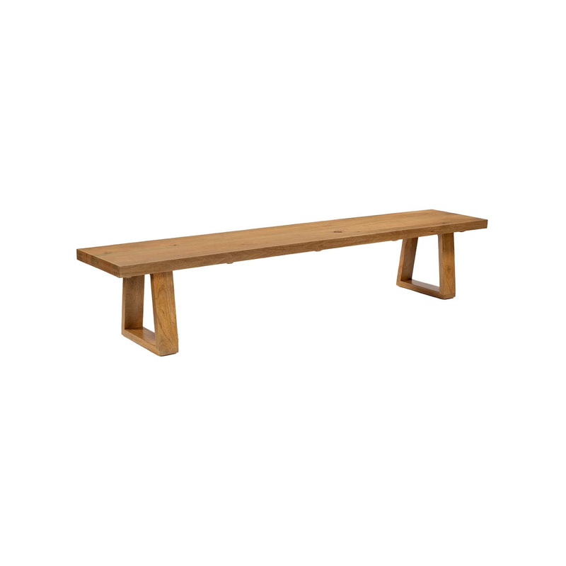 F-BN109-NW Sloane bench in natural hardwood finish