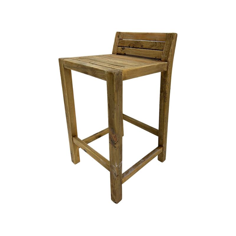 F-BS125-NW Tucker barstool in natural solid wood​