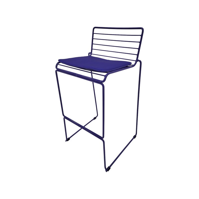 F-BS126-PR Isla barstool with purple metal frame