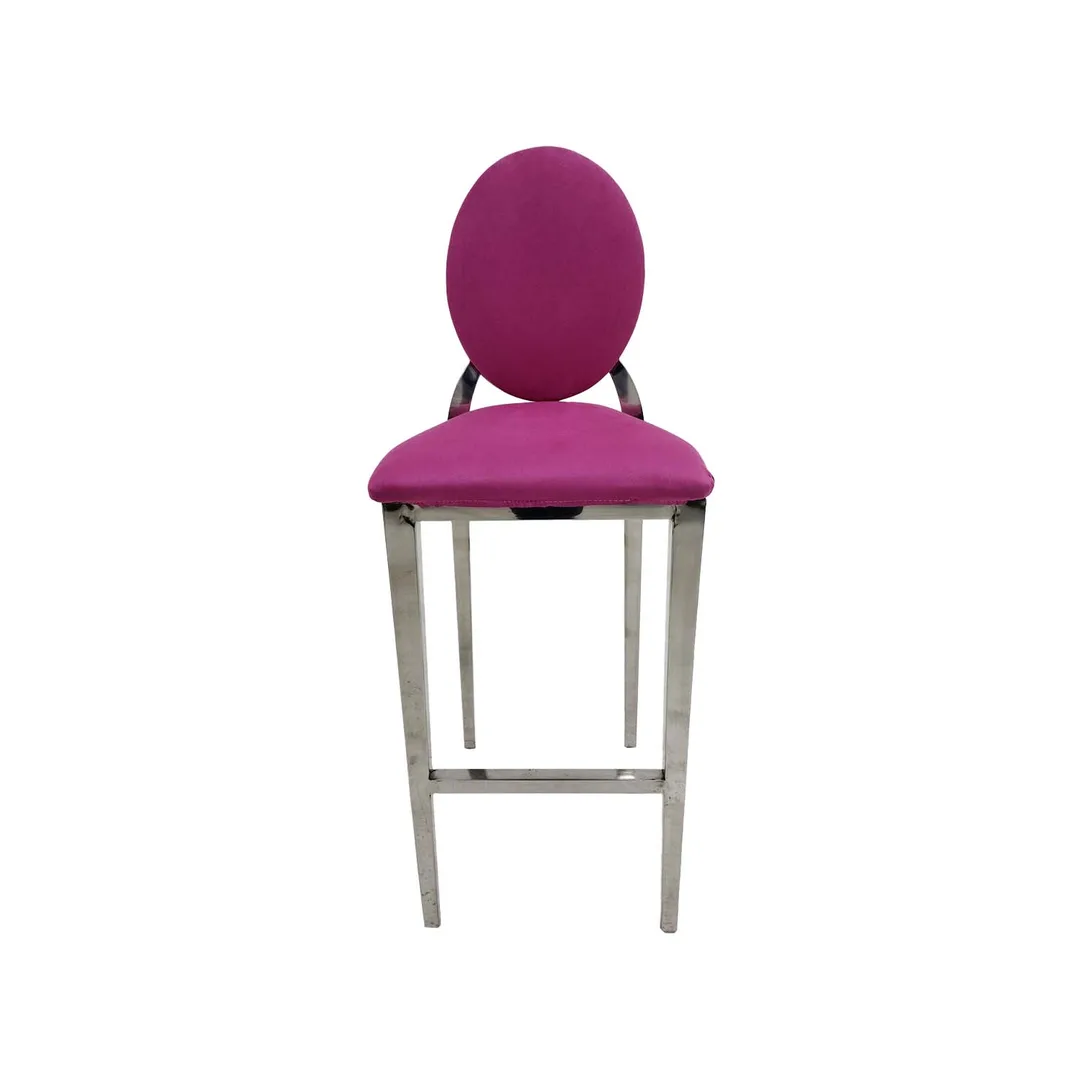 Silver Dior Barstool - Hot Pink F-BS132-HP