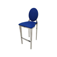 Silver Dior Barstool - Midnight Blue F-BS132-MB