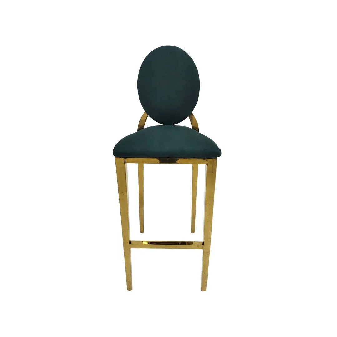 Gold Dior Barstool - Emerald Green F-BS133-EG