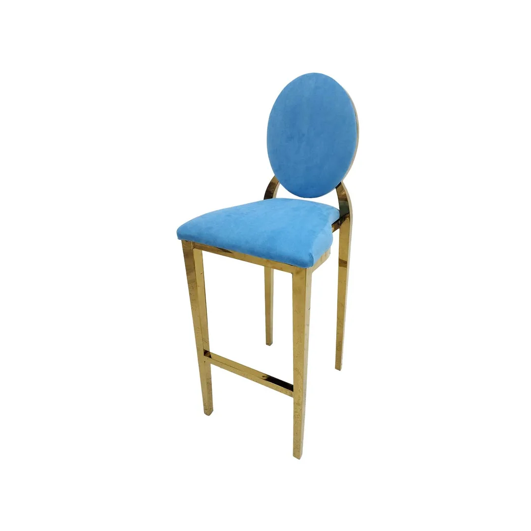 Gold Dior Barstool - Light Blue F-BS133-LB