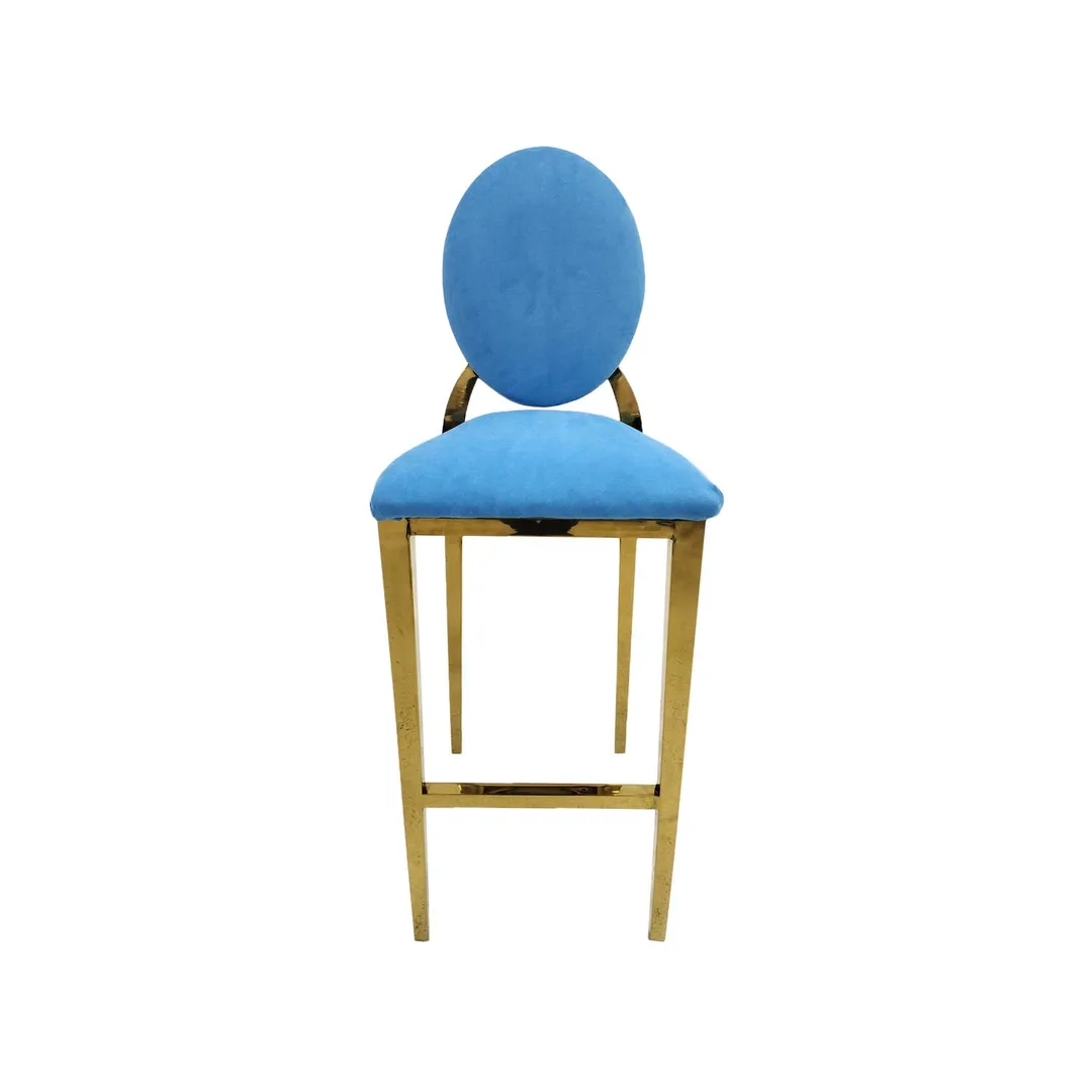 Gold Dior Barstool - Light Blue F-BS133-LB