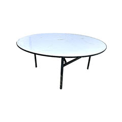 6ft Round Banquet Table - Type 1 - Black & White F-BT201-BW