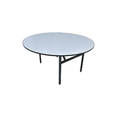 5ft Round Banquet Table - Type 2 - Black + White F-BT202-BW