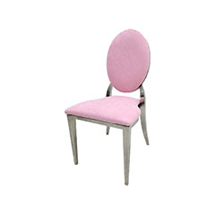 Silver Dior Barstool - Light Pink F-BS132-LP