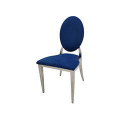 Silver Dior Chair - Midnight Blue F-CH132-MB