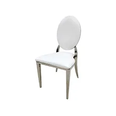 Silver Dior Chair - White F-CH132-WH
