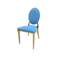 Gold Dior Chair - Light Blue F-CH133-LB