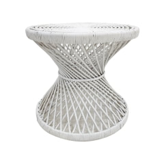 Peacock Side Table - White  F-CS204-WH