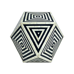 Illusion Side Table - Black + White F-CS221-BW