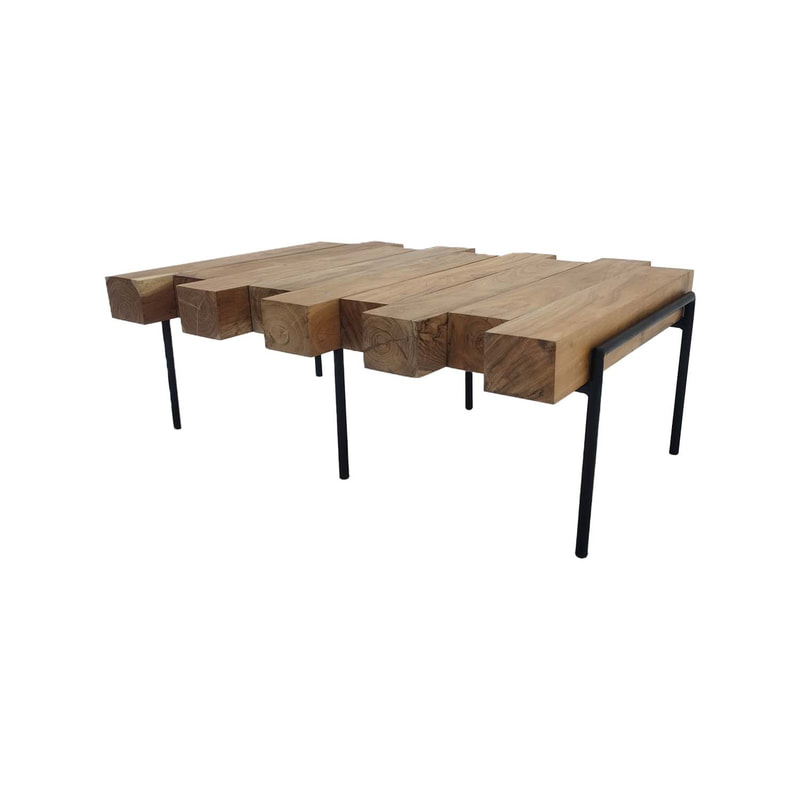 F-CT193-NW Denny coffee table in natural wood finish 