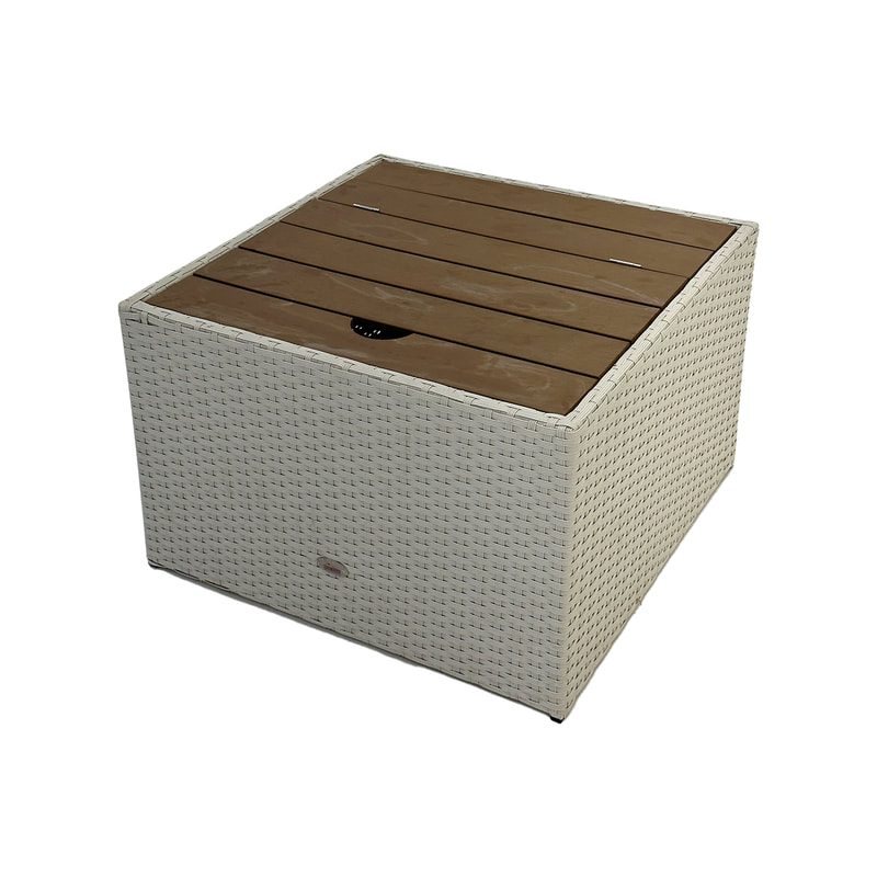 F-CT215-OW Trex coffee table in beige rattan