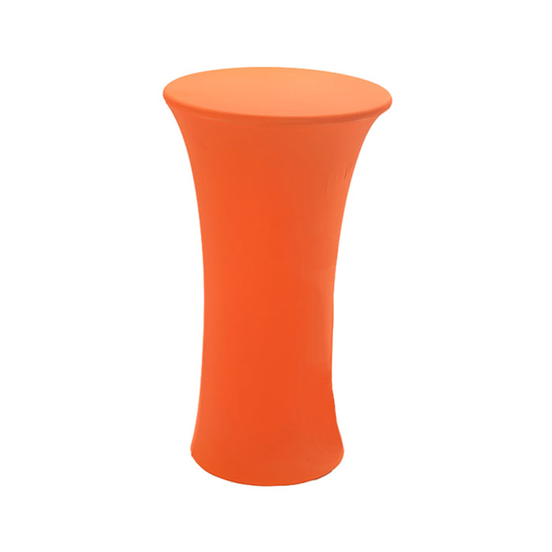 F-HT102-OR Vella high table with orange stretched cover