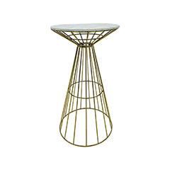 Turin High Table - Gold + White ​F-HT118-GW