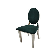 Silver Dior Barstool - Emerald Green F-BS132-EG