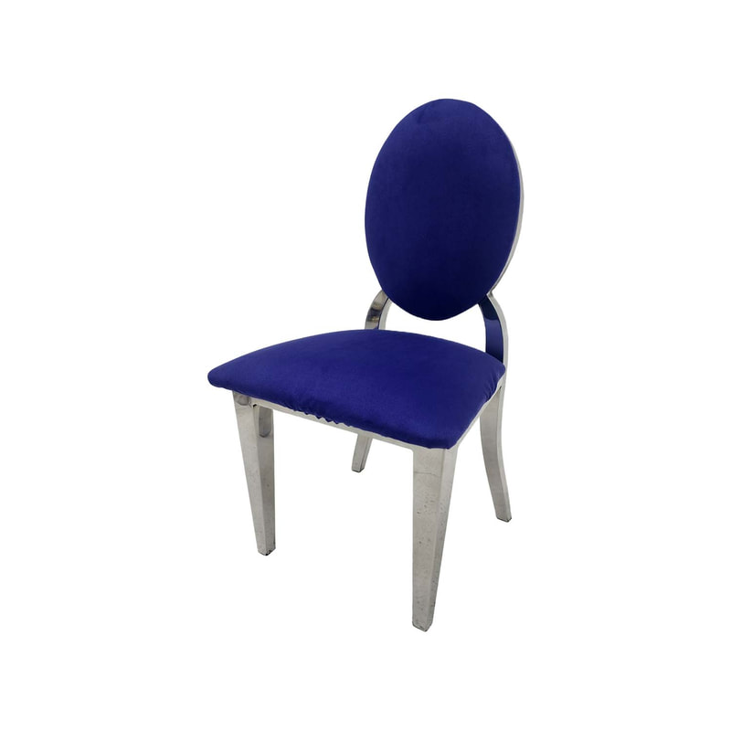 F-KC132-PR Kids silver Dior chair in purple fabric with silver plated frame