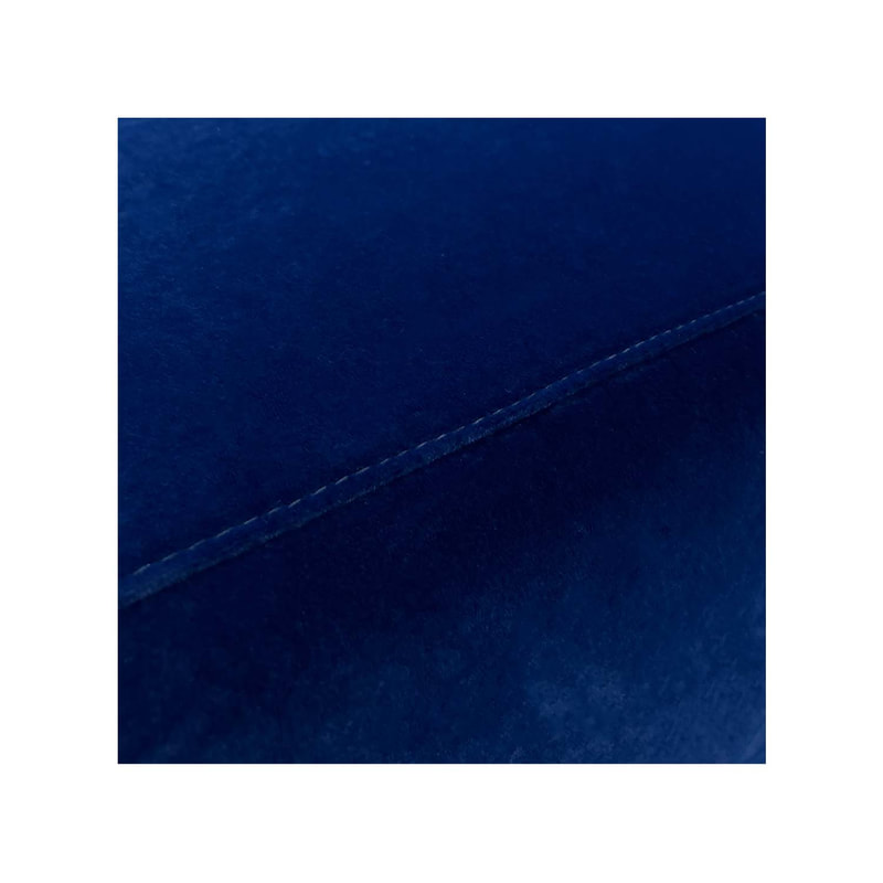F-OT102-MB Endless Lounge Ottoman Type B in midnight blue velvet