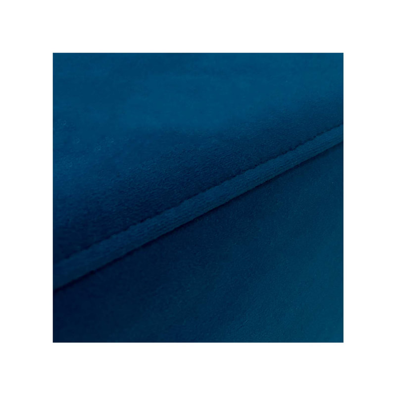 F-OT103-TL Endless Lounge Ottoman Type C in teal velvet
