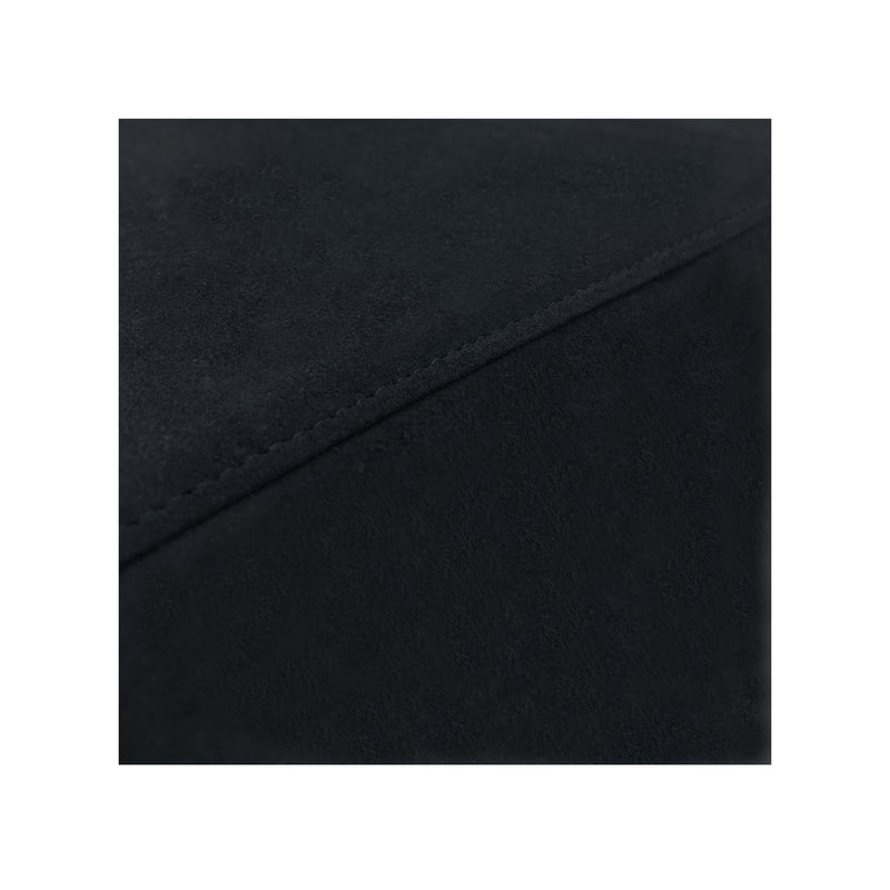 F-OT107-BL Endless Lounge Ottoman Type G in black suede