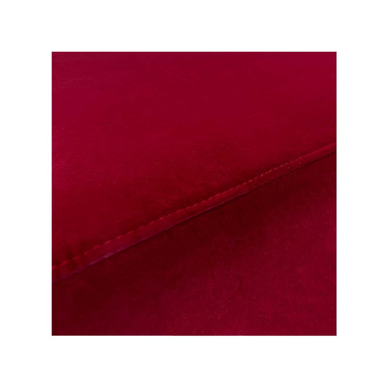 F-OT107-DR Endless Lounge Ottoman Type G in dark red velvet